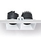 ART-SQF-180x2 LED светильник встраиваемый безрамочный полуповоротный Downlight   -  Встраиваемые светильники 